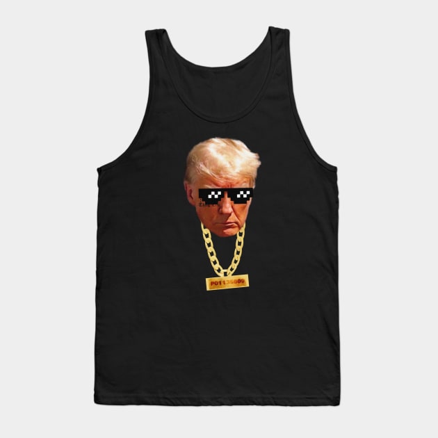 Thug Life Trump Mugshot Tank Top by ArcaNexus